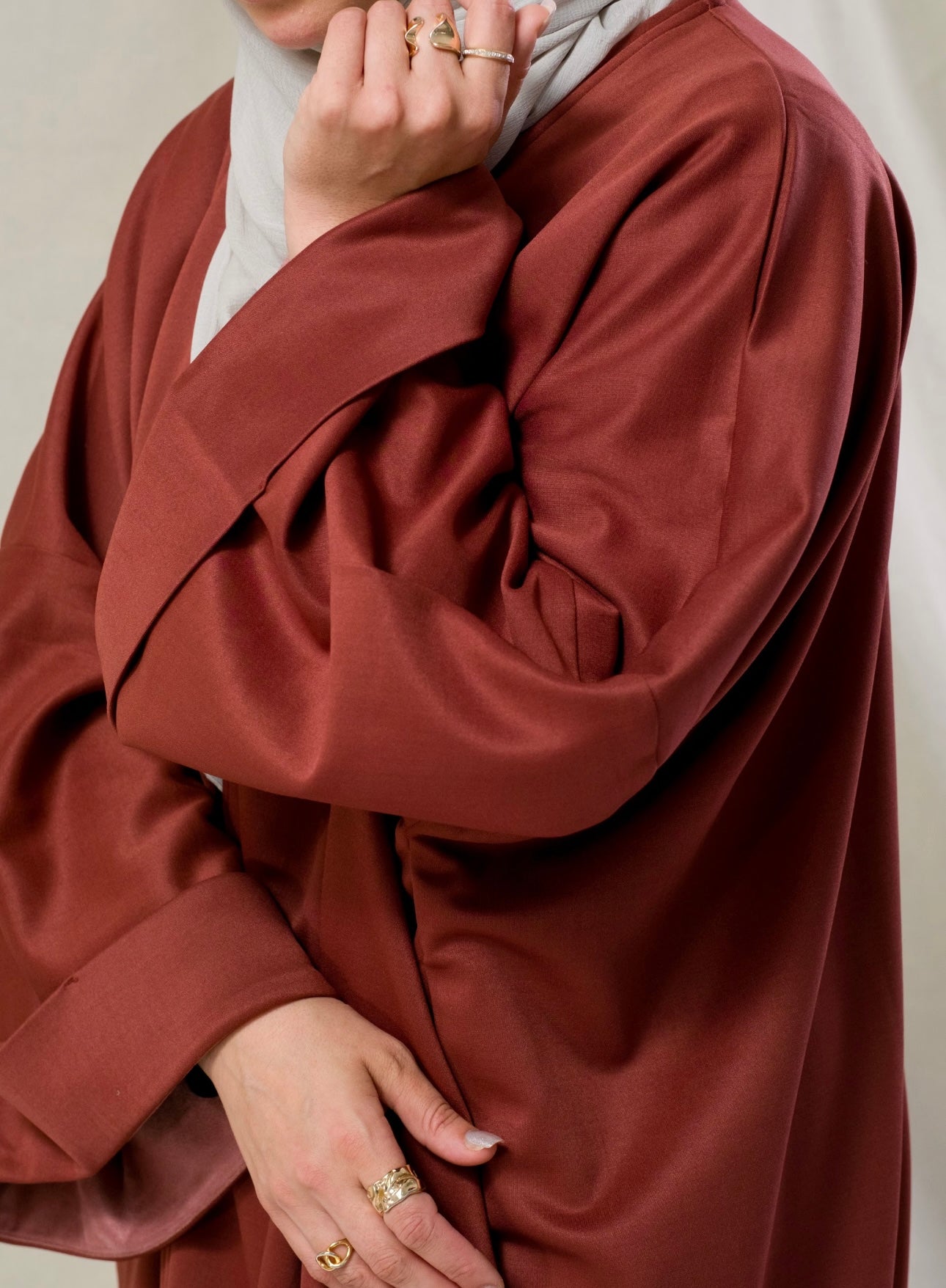 Oversized Kimono Coat Burnt Orange