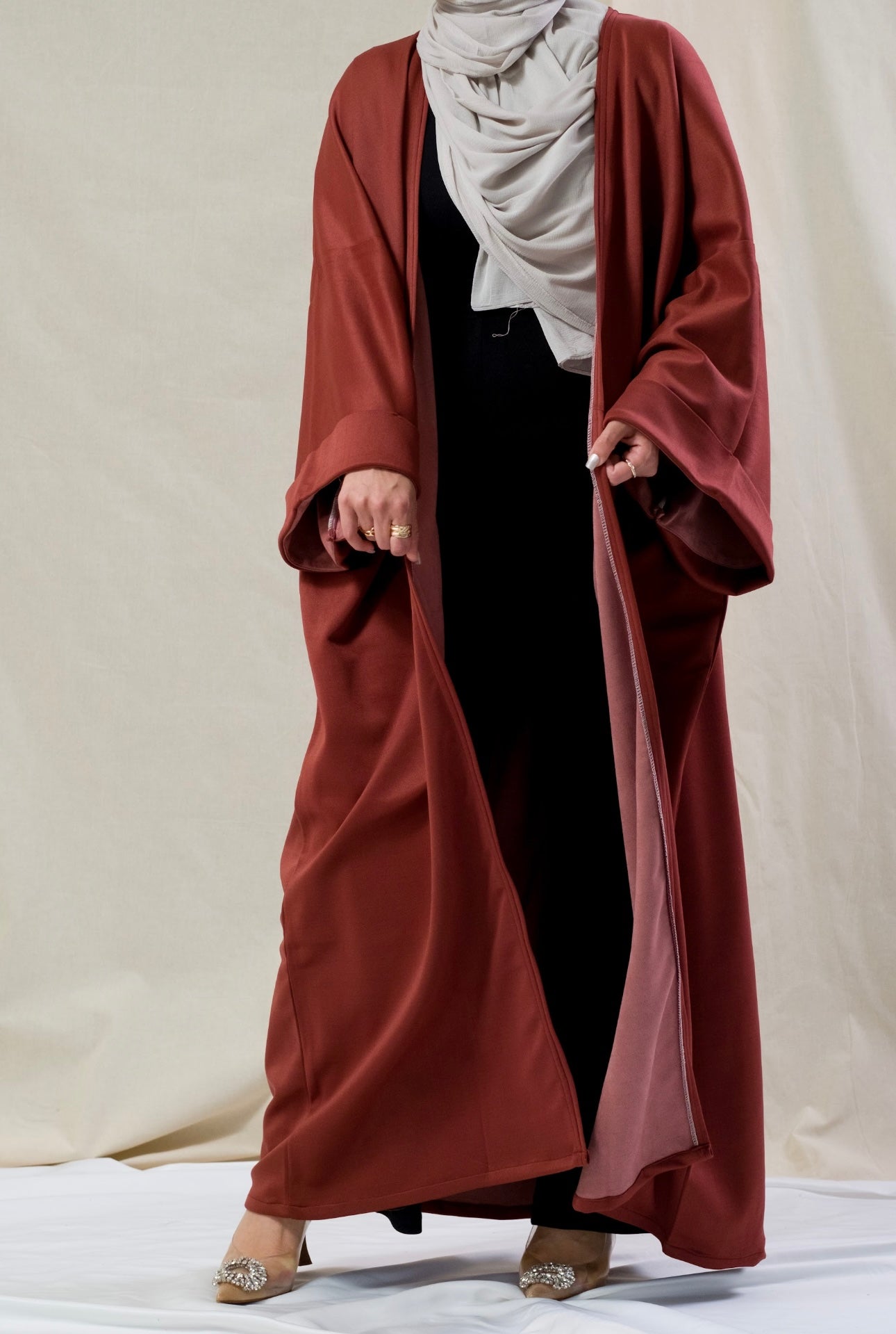 Oversized Kimono Coat Burnt Orange