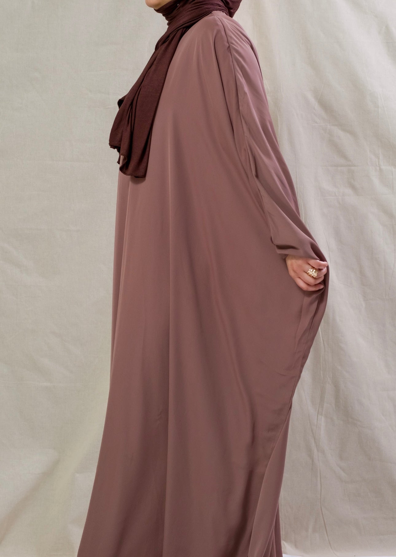 Mocha Batwing Abaya