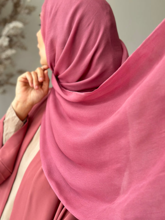 Wild Orchid pink silk chiffon scarf