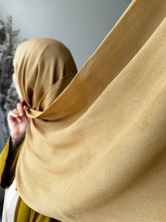 Olive green chiffon scarf