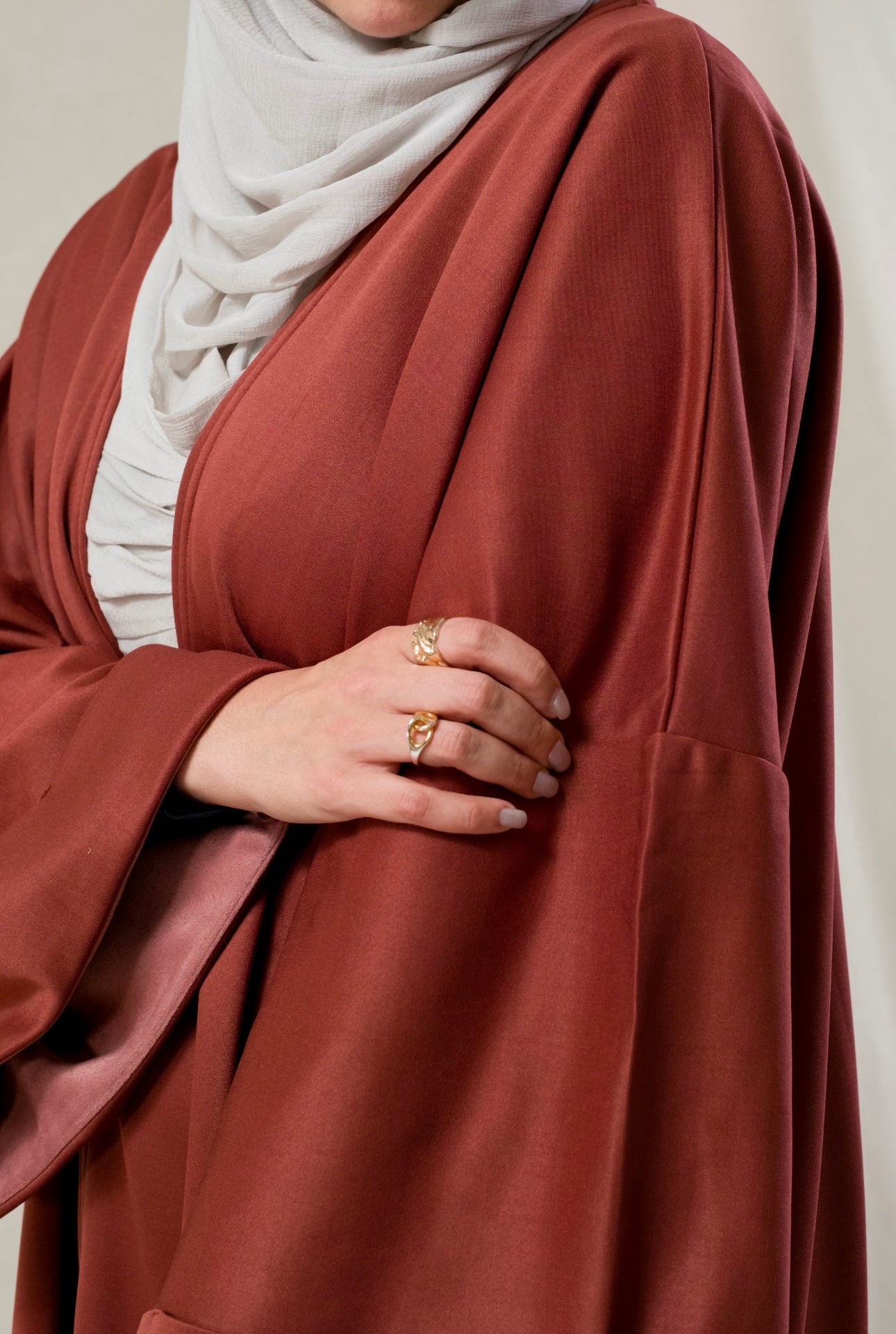 Oversized Kimono Coat Burnt Orange