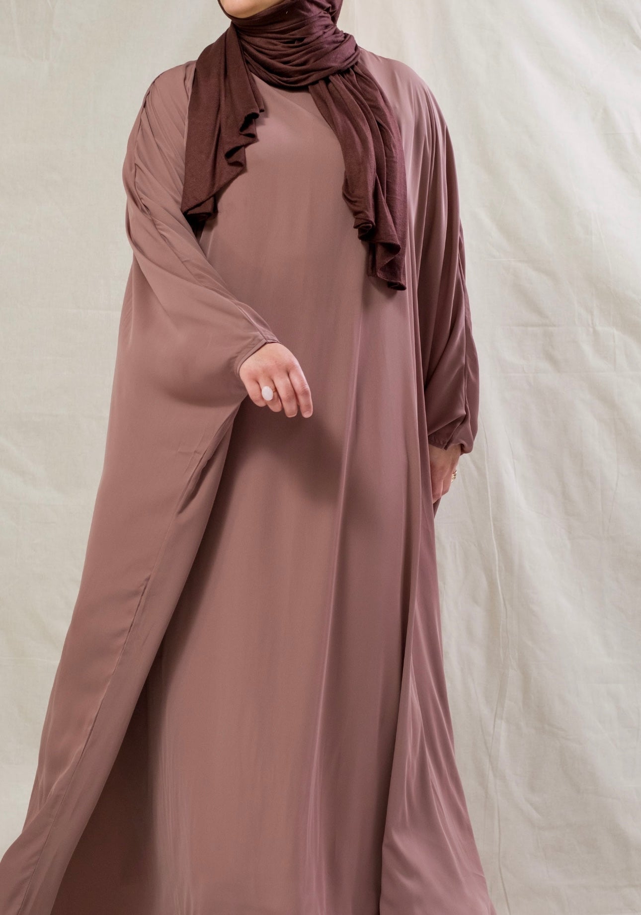 Mocha Batwing Abaya