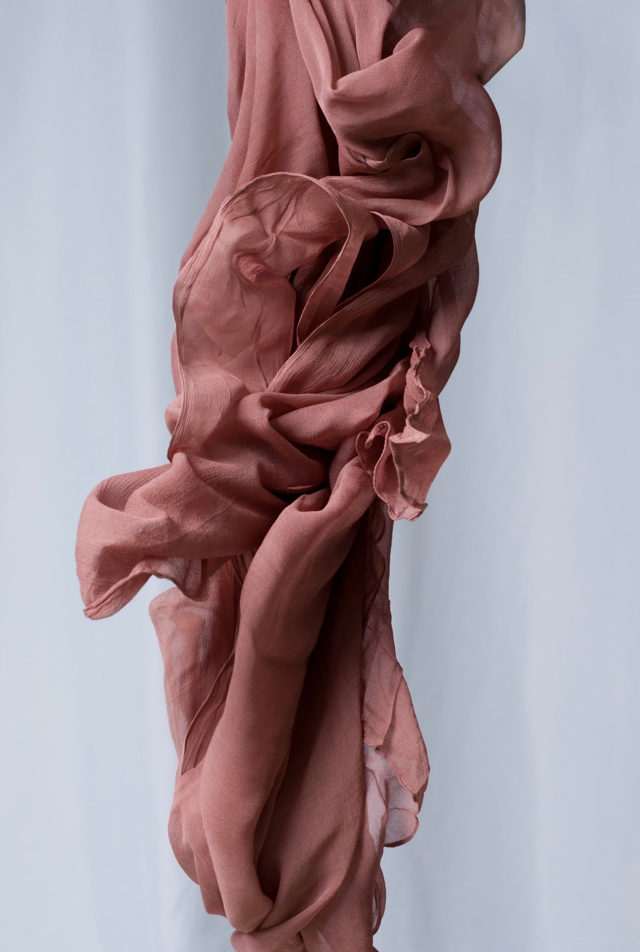Turkish Rose Pink Silk Chiffon Scarf