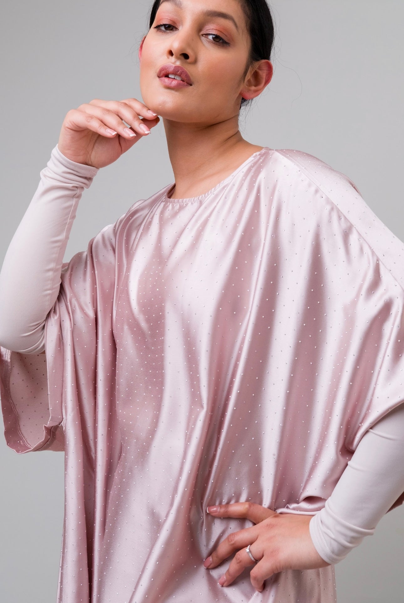 Candy pink stone kaftan