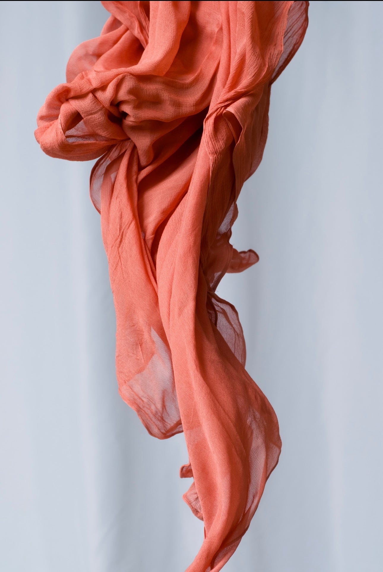 Orange Spice Silk Chiffon Scarf