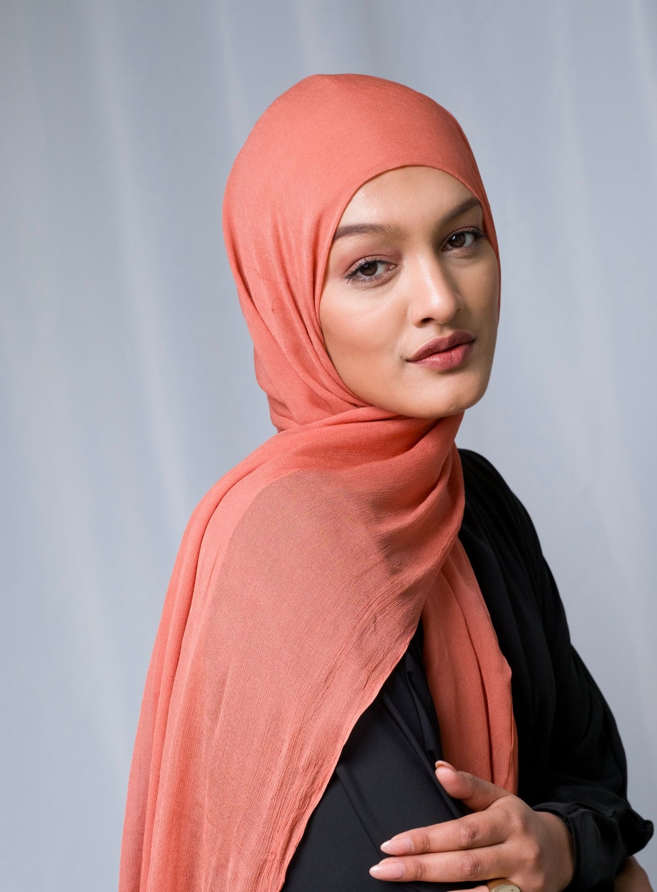 Orange Spice Silk Chiffon Scarf
