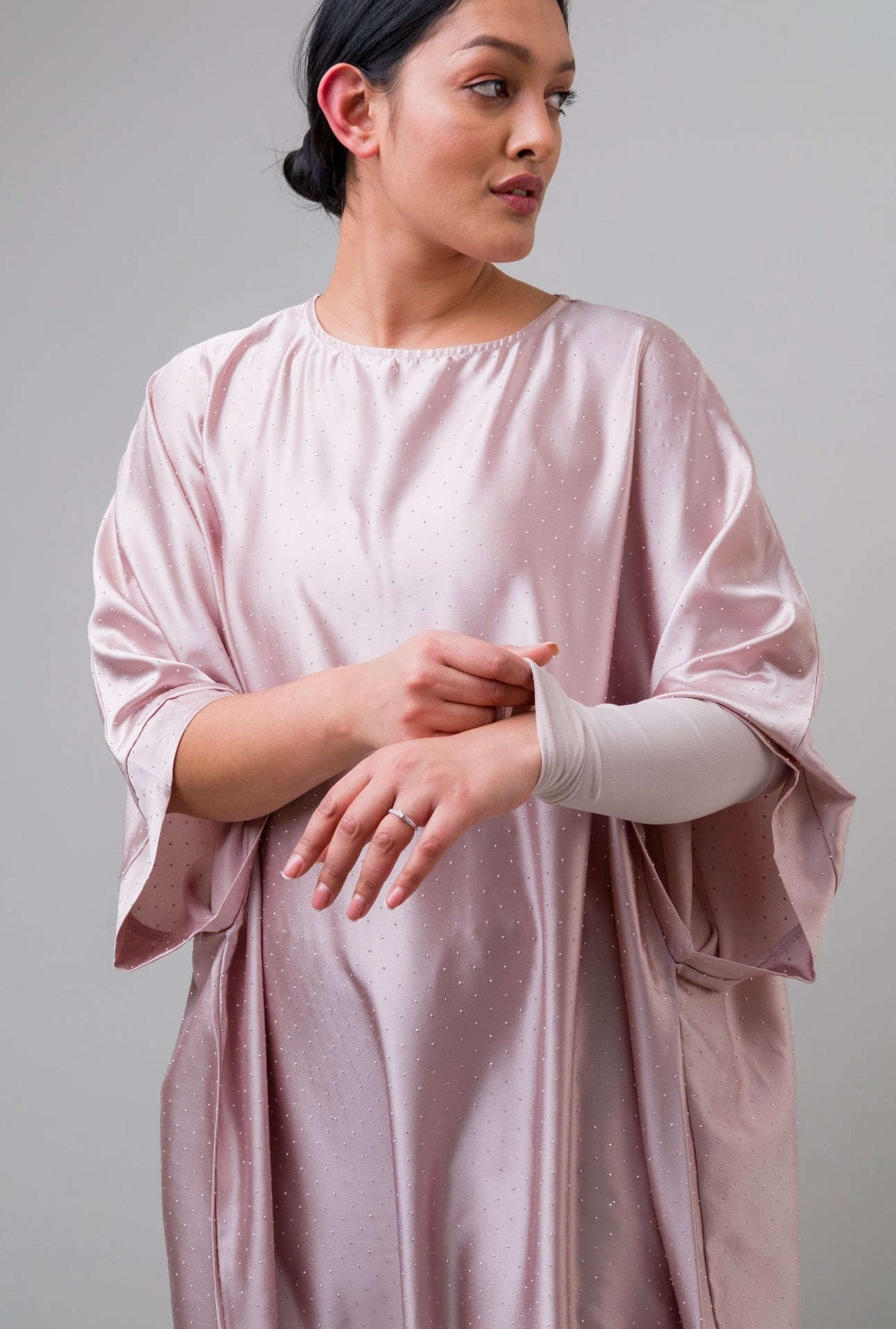 Candy pink stone kaftan