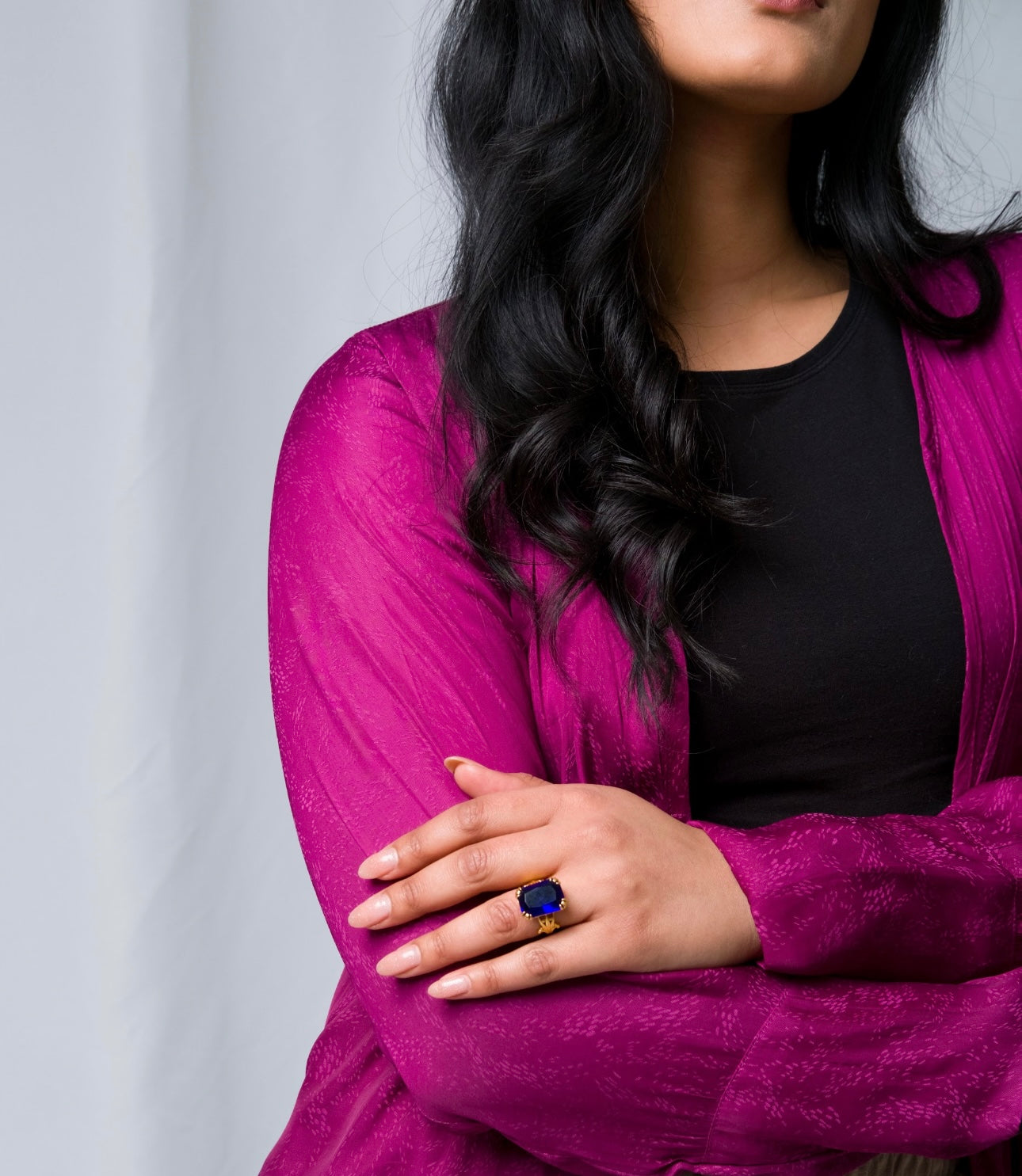 Plum Open Abaya