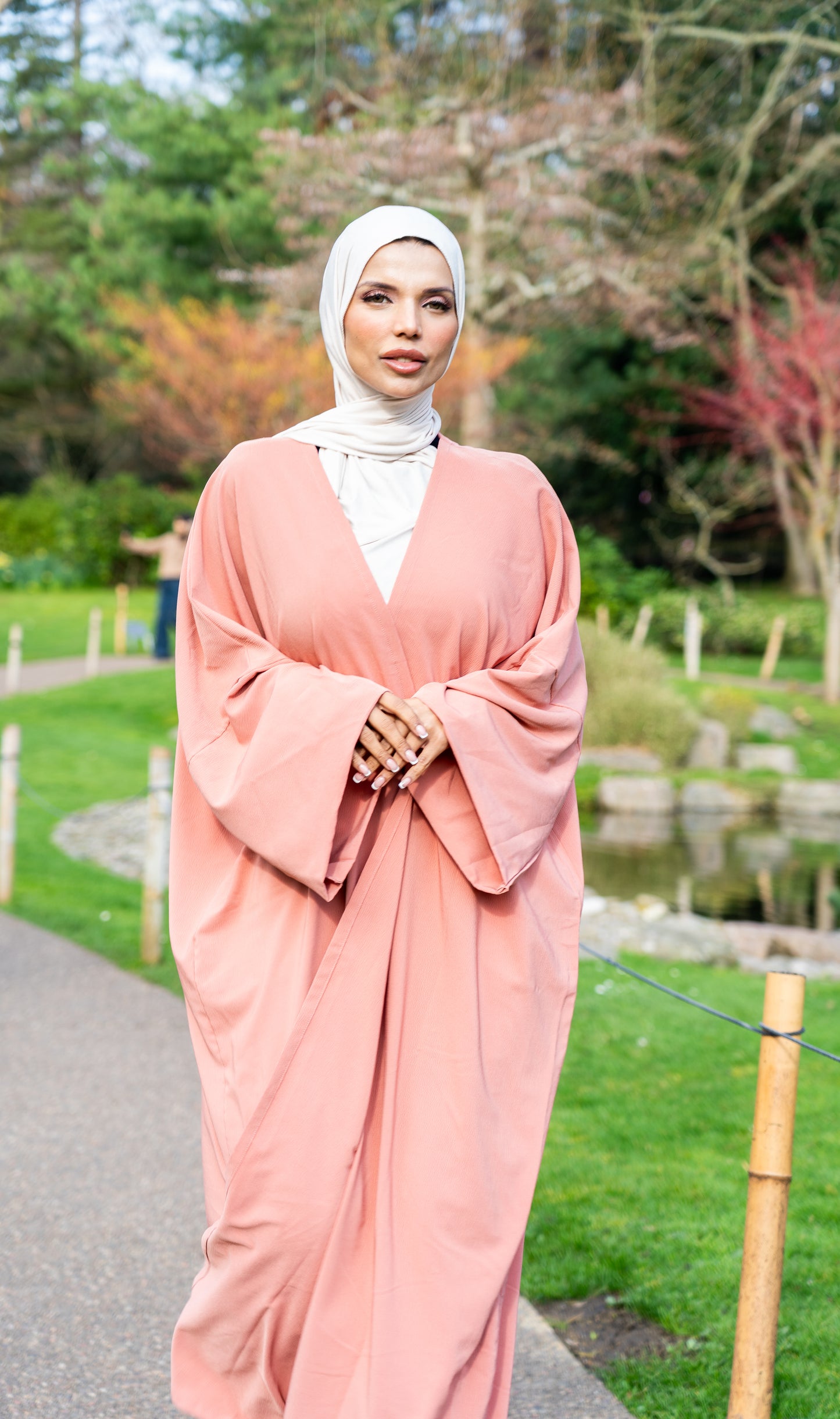 Embroidered Apricot Kimono