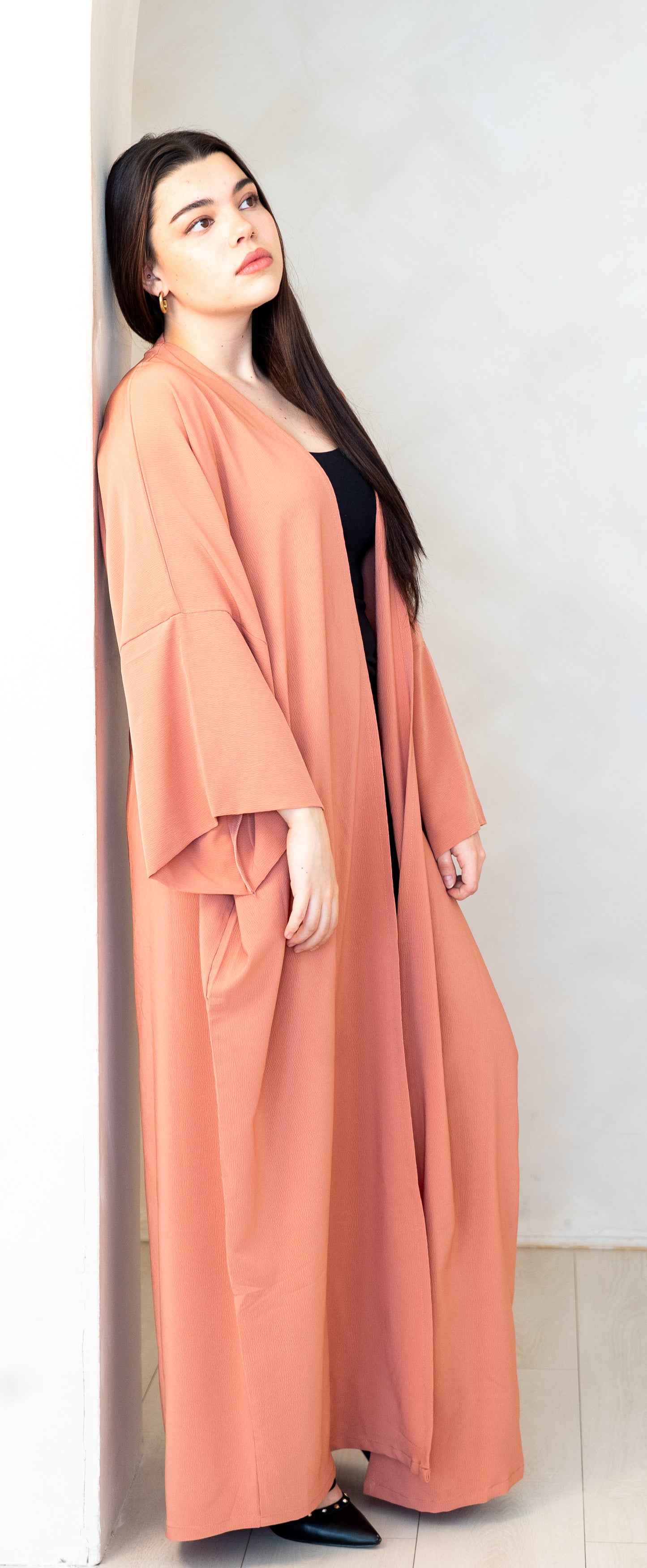 Apricot pink Kimono