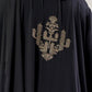 Black embroidered abaya