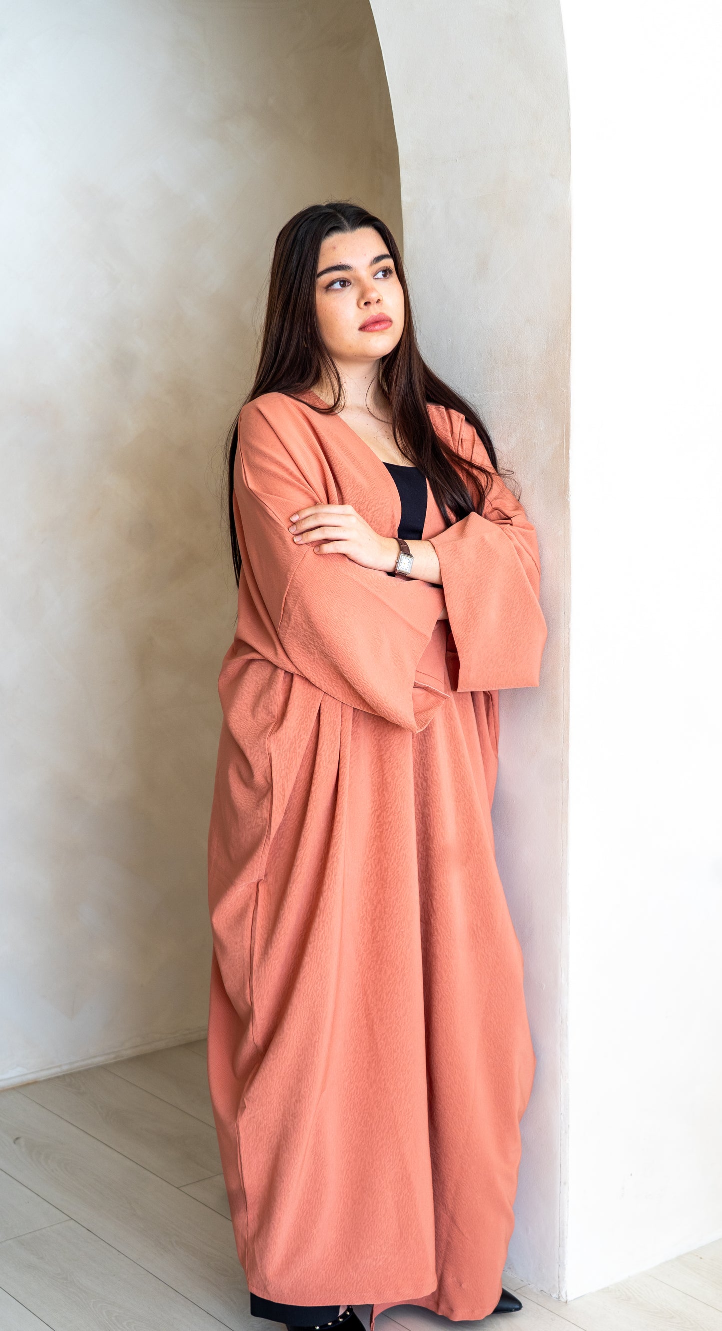 Apricot pink Kimono