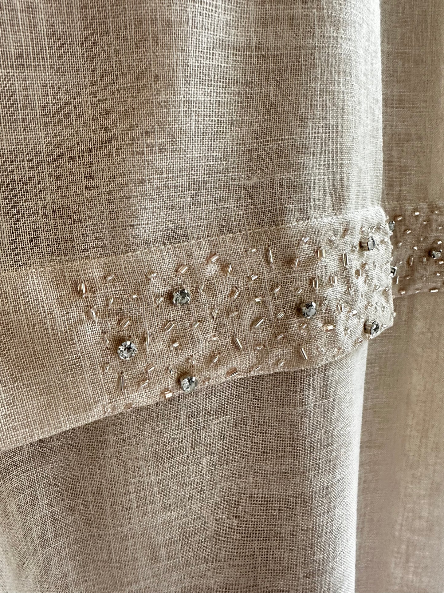 Linen two piece abaya set