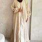 Linen two piece abaya set