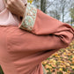 Peach Orange Open Abaya
