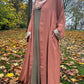 Peach Orange Open Abaya