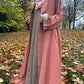 Peach Orange Open Abaya
