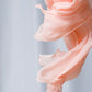 Soft Peach Silk Chiffon Scarf