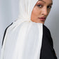 Ivory silk chiffon scarf
